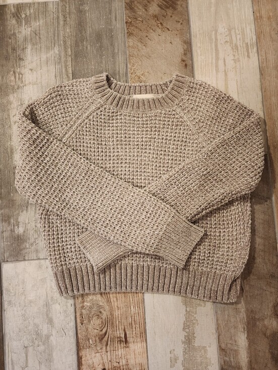 Altar'd State Sweaters - Altar'd State Chunky Knit Beige Cropped Sweater